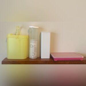 Vintage Tupperware Lot pitcher cheese holder spaghetti holder meat holder